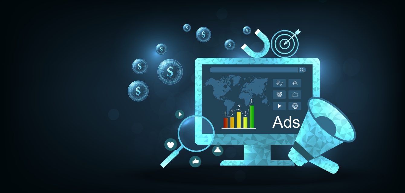 Advertising and Online marketing concept.