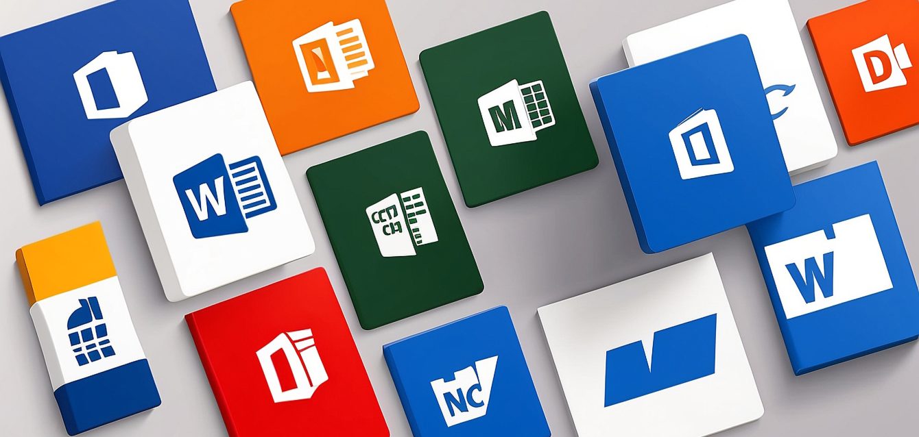 Microsoft word icons in 3 models Microsoft word icons in 3 models
